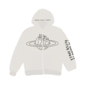 Broken Planet Market outer Space Zip up Hoodie White
